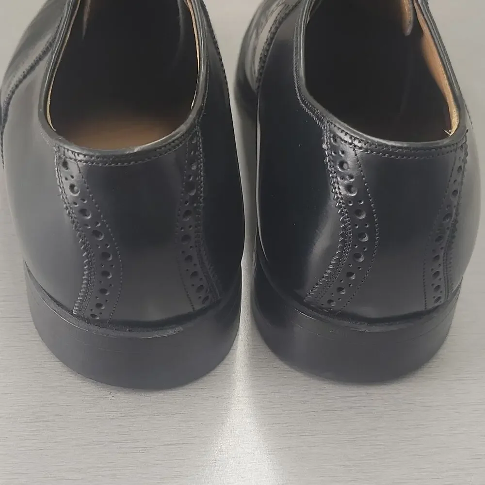 Johnston & Murphy Limited Black Leather Brogue Lace-Up Oxford Dress Shoes 10 D